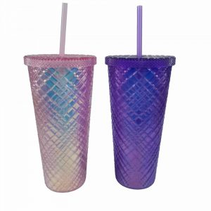 Double wall tumbler 24 OZ (709ML) WITH 24cm STRAW