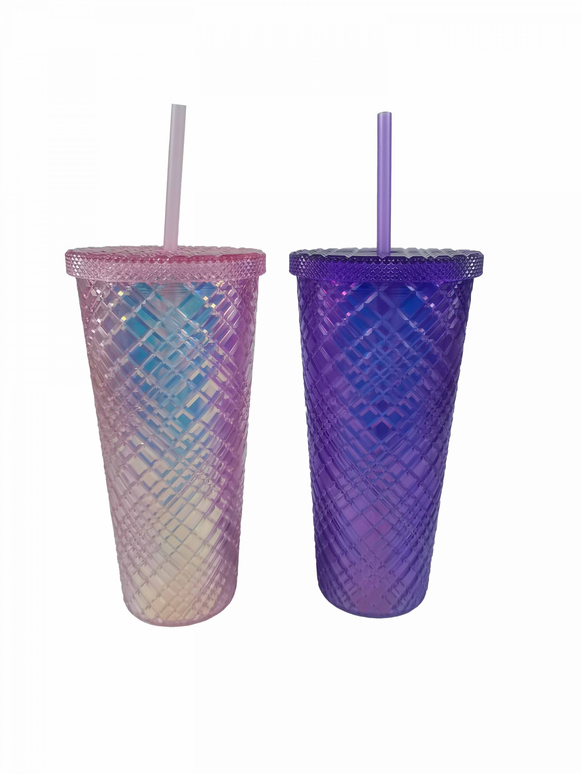 Double wall tumbler 24 OZ (709ML) WITH 24cm STRAW